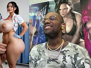 watch this cute trans girl cum hard on big cock slut nurse??