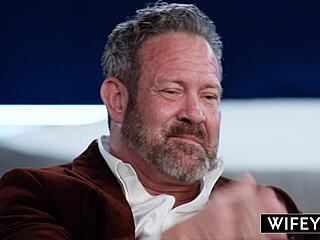 brandi johnson milf spit-roasted creampied as hubby watches