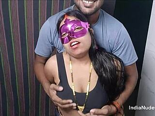 Indian wife enjoys intimate doggystyle moment at home