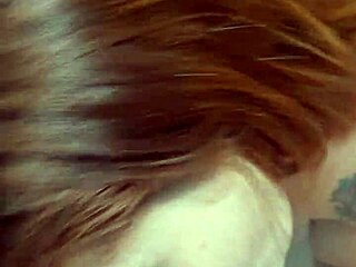 husband's fat cock makes wife kneel and suck it deep down her throat