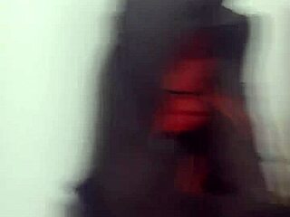 husband's fat cock makes wife kneel and suck it deep down her throat