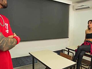 Petite Horny Student Seduces Teacher with Juicy Blowjob then Rides Cock Cowgirl for Passing Grade in Classroom