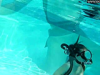 european teen babe gives hot wet blowjob on monster cock poolside