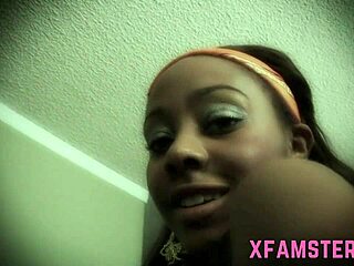 oh man my ebony chica's tight cameltoe got licked then pounded by that huge cock