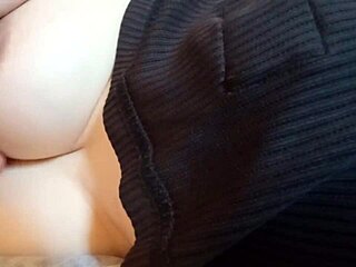 pregnant slut shows off her huge excited nipples ready for play.