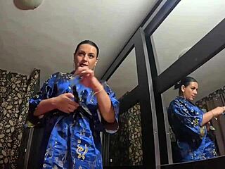 Slutty mature latina mommy geisha slurps cock swallows cum in taboo facial