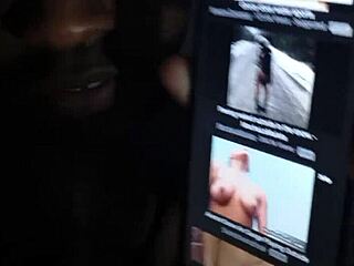 ebony beauty teases curves in snowy outdoor chill