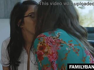 School step sisters develop a crush on each other with Elena Koshka and April O'Neil