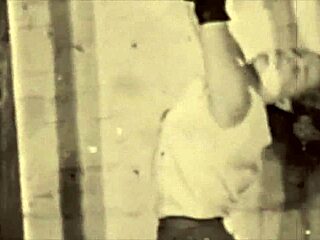 Vintage lesbian explores hairy pussy secrets in antique bondage ritual