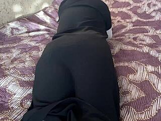 Syrian Hijab Milf Gets Horny Creampie From Rough Huge Cock Pounding