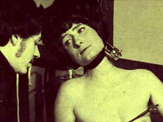 Vintage lesbian explores hairy pussy secrets in antique bondage ritual