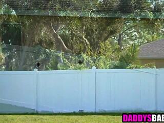 latina steps ease stepdad's big tension gently