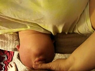 Watch my wife gag deep on my thick cock choking with sloppy spit