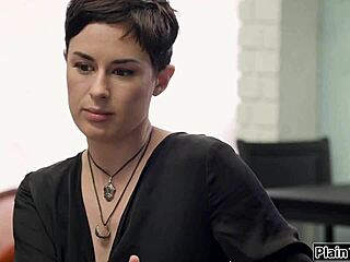 Big Tit Ebony Cougar Dominates Young Straight Girlfriend With Kissing And Small Tits Play