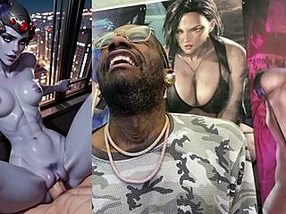 Nerdy Nun D.Va Rides Widowmaker's Purple Grip