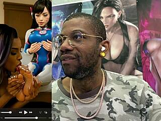 Nerdy Nun D.Va Rides Widowmaker's Purple Grip