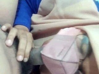 Indonesian Hijab Wife's Big Pussy Exposed Up Close