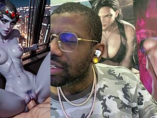 Nerdy Nun D.Va Rides Widowmaker's Purple Grip