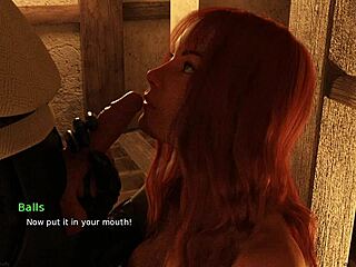 ruby's clothes ripped for deep redhead blowjob in sex kingdom game!!