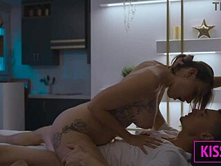 stepson undresses dream stepmom for shared bed creampie fuck reality