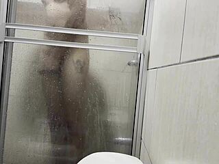 they spy me in bathroom masturbating with cousin's panties during casting interview