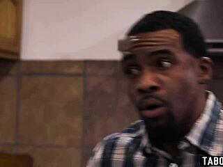 Tiny blonde 18+ teen emma starletto deepthroats and fucks black stepdad in interracial petite hardcore