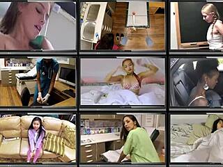 Her Giggles Mix with Loud Moans from Vibrator on Shaved Pussy Big Ass