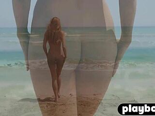 Small Tits Milf Strips Bikini On Beach Posing Seductively