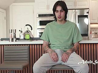 blonde pawg stepsisters athletic stretch workout hides my raging boner tease