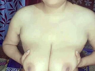 juicy hairy indian housewife alisha bhabhi toys her wet saggy big tits pussy moaning loud