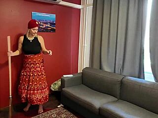 hot arab stepmom with white ass gets fucked doggystyle bent over riding cowgirl in intense sex