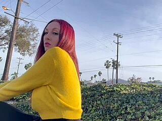 Artemisia Love Lights Up Outdoors In Smoky Fetish Display