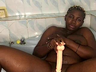 Hey bathroom sex hits different with my huge dildo pounding deep