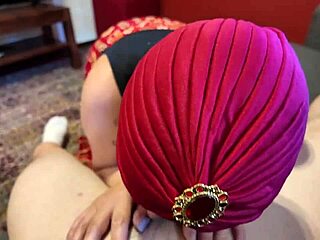 hot arab stepmom with white ass gets fucked doggystyle bent over riding cowgirl in intense sex