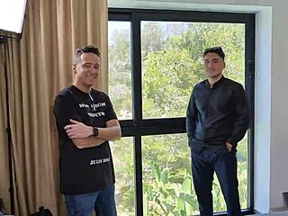 bts friends swap partners for bisexual group cock sucking and fucking