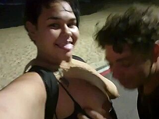 Curvy Fat Brunette BBW Teases Big Cock with Chubby Ass Shaking and Pierced Nipples