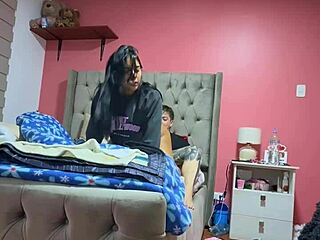 Girlfriend's parents leave, horny latina teen rides my cock cowgirl homemade orgasm fest