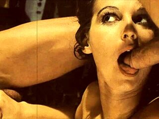 Retro hairy beaver threesome with blowjobs anal fucking group fun