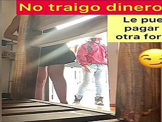 Mexican college nerd Sophia Belle seduces delivery guy with petite ass outdoors