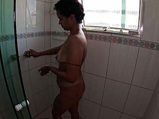 talita lima first time backstage shower wet pussy bared for peruvian milf fans