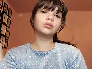 Watch these big glossy latina lips smoke seductively in extreme close-up