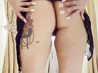 blonde bends over showing tight ass and shaved pussy ready for doggystyle pounding