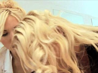 blonde milf feels the thrill in slutty threesome with monster cocks and facials