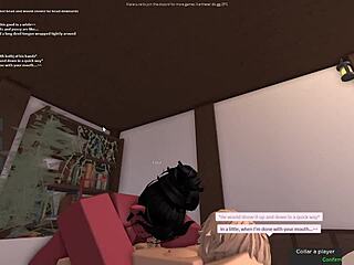 roblox devil bitch drops to knees craving thick cock