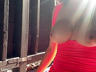 italian milf artemisia love sways long hair and full curves in playful bounce