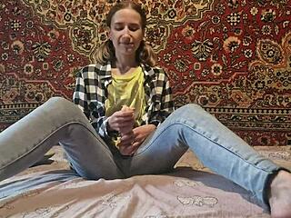 Anastasia my russian anal slave takes dildo from sasha earth in homemade bdsm