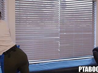 naughty office slut caught banging boss takes two cocks from kenna james scene