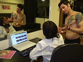 A sexy secretary sneaks raw fucking with her boss without a condom