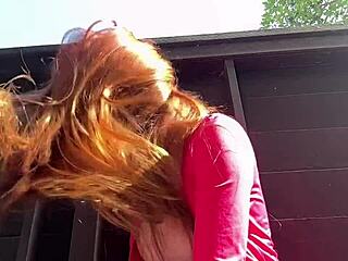 hey italian milf artemisia's outdoor hair fetish rocks 🌿💋