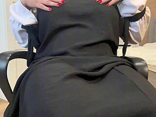 Arab milf whispers dirty secrets while fingering wet slit